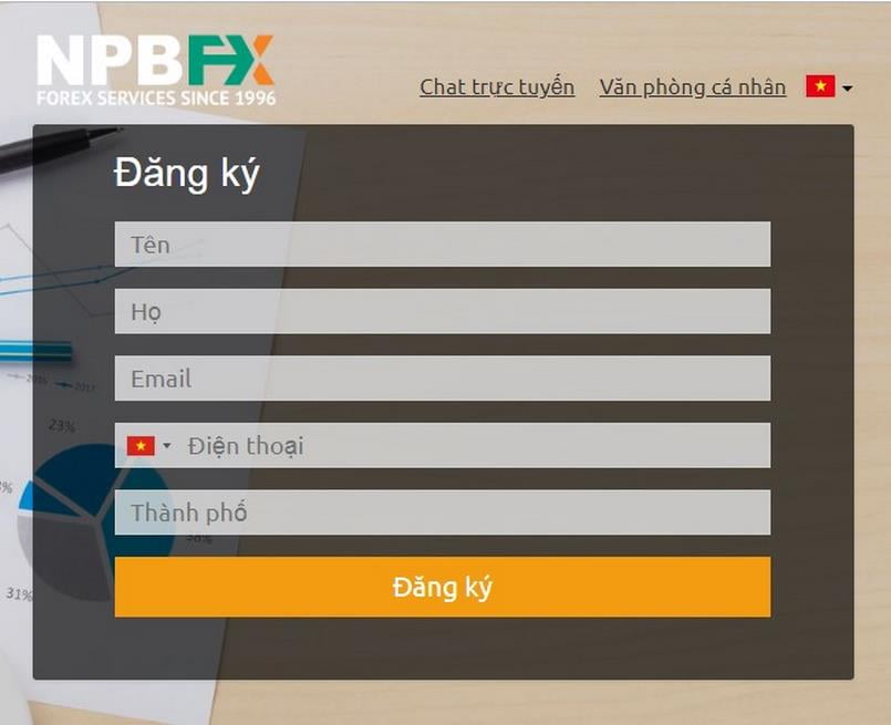 Cách đăng ký tài khoản NPBFX