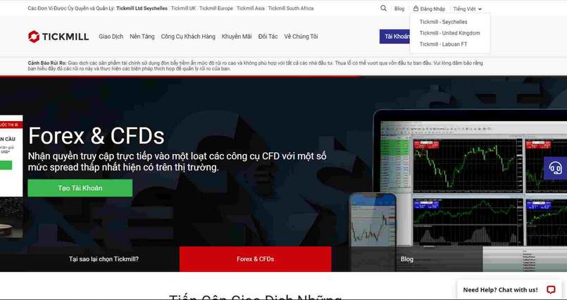 Nền tảng giao dịch của sàn Tickmill