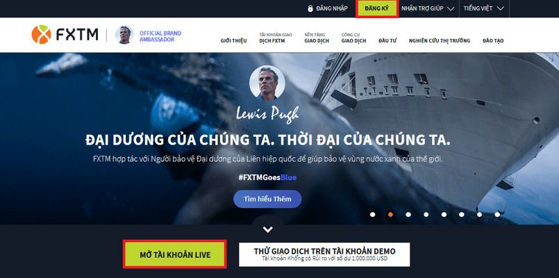 Website chính thức tại FXTM