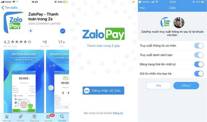 Cách tạo ví điện tử ZaloPay